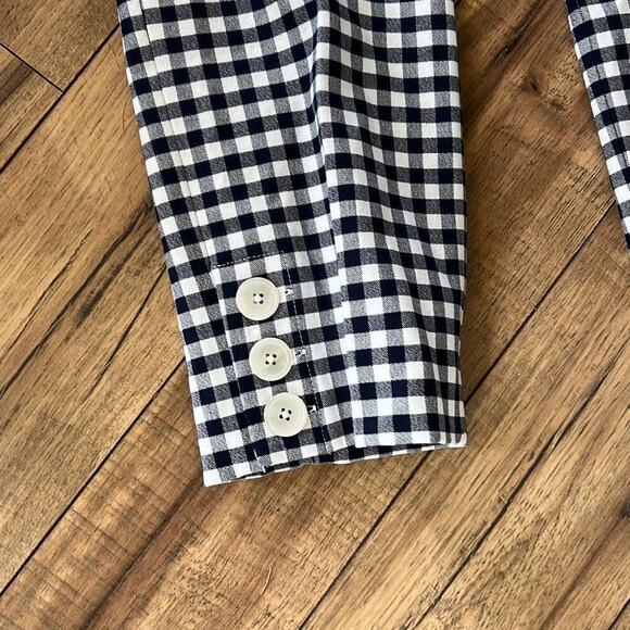 NWT J. Crew size 4 navy blue & white ankle pants - Picture 2 of 6